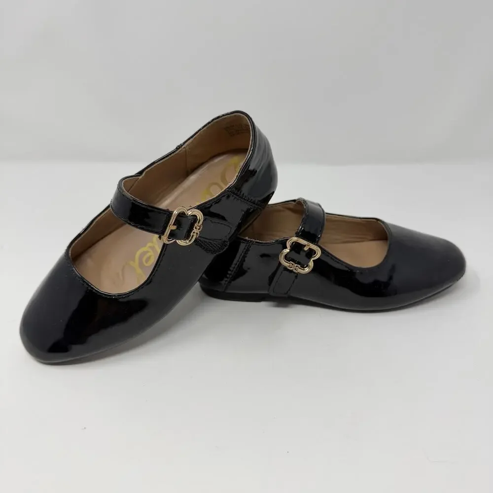 Sam Edelman Girls Black Patent Mary Jane Flats Size 10